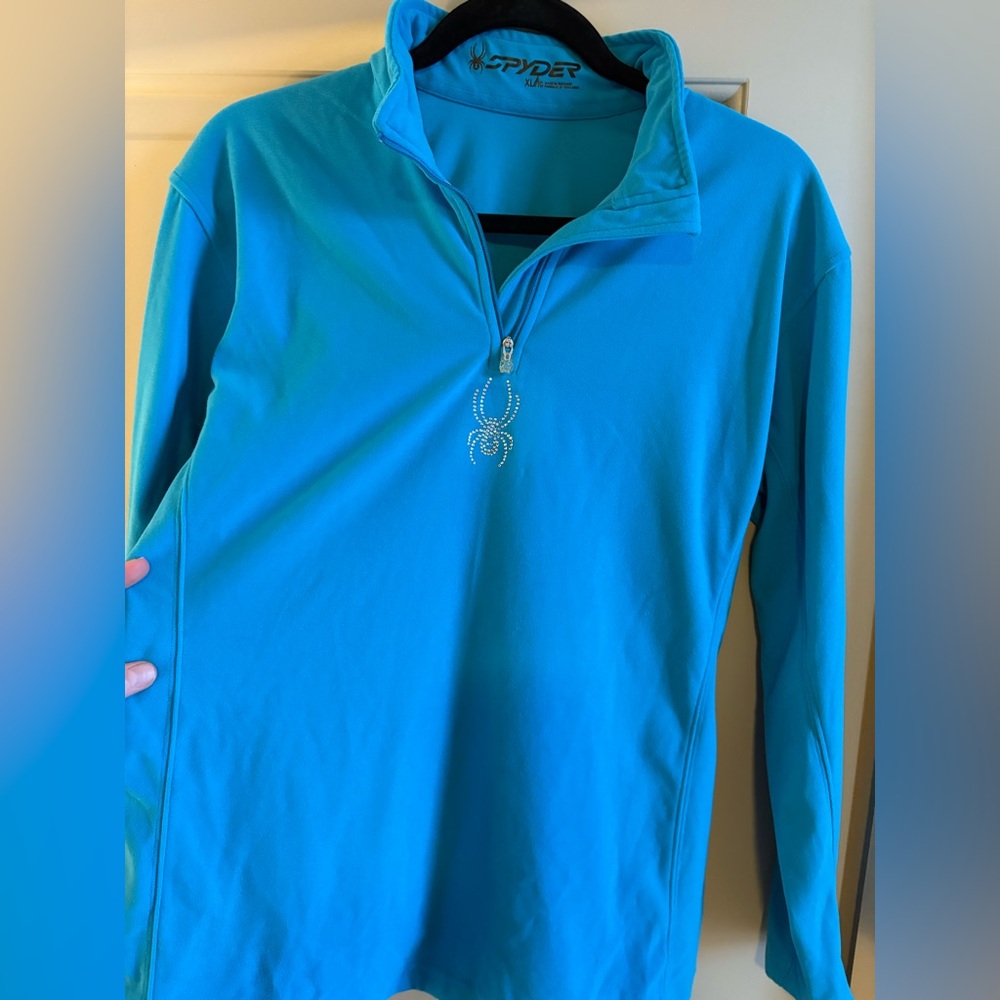 Spyder Turquoise Quarter-Zip Pullover